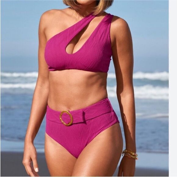 NWOT COSITA LINDA MAGENTA BIKINI BEACHWEAR - Picture 1 of 10